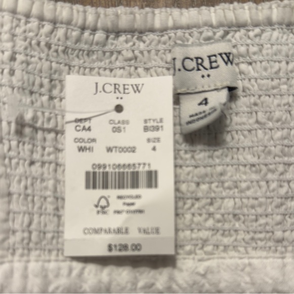 NWT J. Crew white Tie-Front Spaghetti Strap Maxi Dress. 0125 - Picture 6 of 7